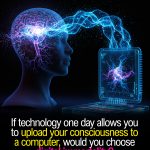 If technology one day allows you to upload your consciousness to a computer, would you choose digital immortality?